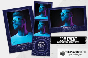Neon Nights Party Photo Booth Template