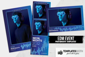 Neon Nights Photo Booth Template