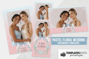Pastel Floral Wedding Photo Booth Template