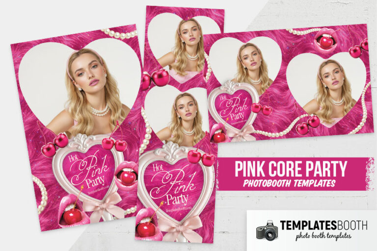Pink Core Party Photo Booth Template