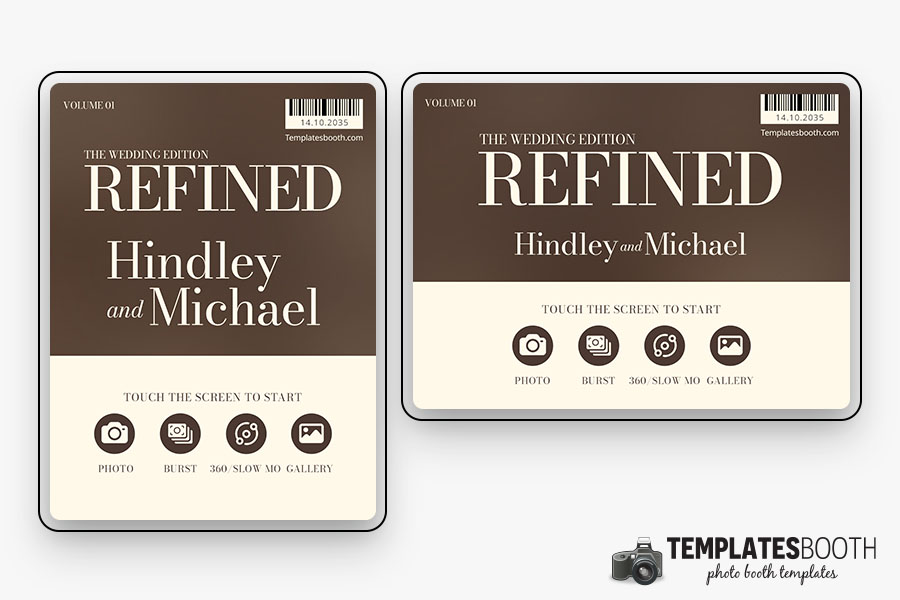 Refined Wedding Magazine Photo Booth Template Preview