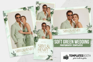 Soft Green Wedding Photo Booth Template