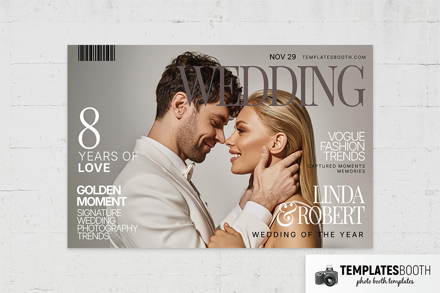 Magazine Photbooth Example Wedding Magazine Photo Booth Template - TemplatesBooth