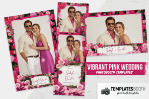 Vibrant Pink Wedding Photo Booth Template