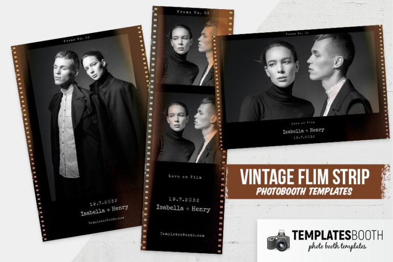 Vintage Film Strip Photo Booth Template
