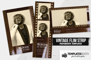 Vintage Film Strip Photo Booth Template