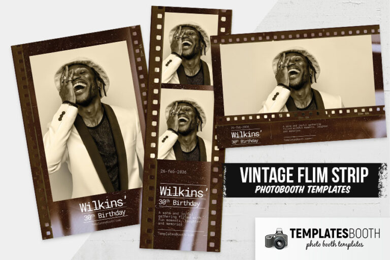 Vintage Film Strip Photo Booth Template