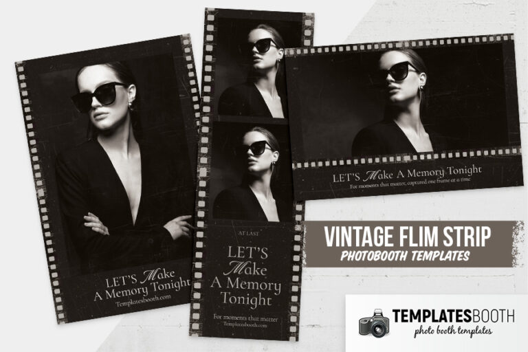 Vintage Film Strip Photo Booth Template
