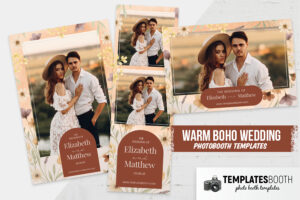Warm Boho Wedding Photo Booth Template