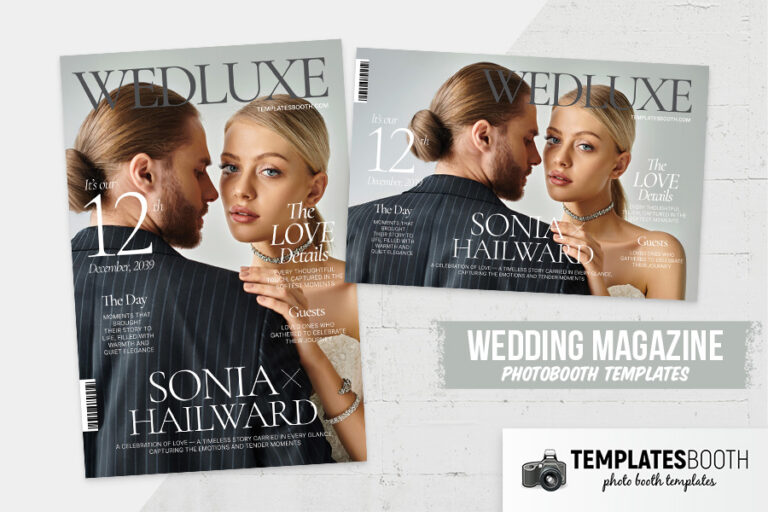 Wedding Magazine Photo Booth Template