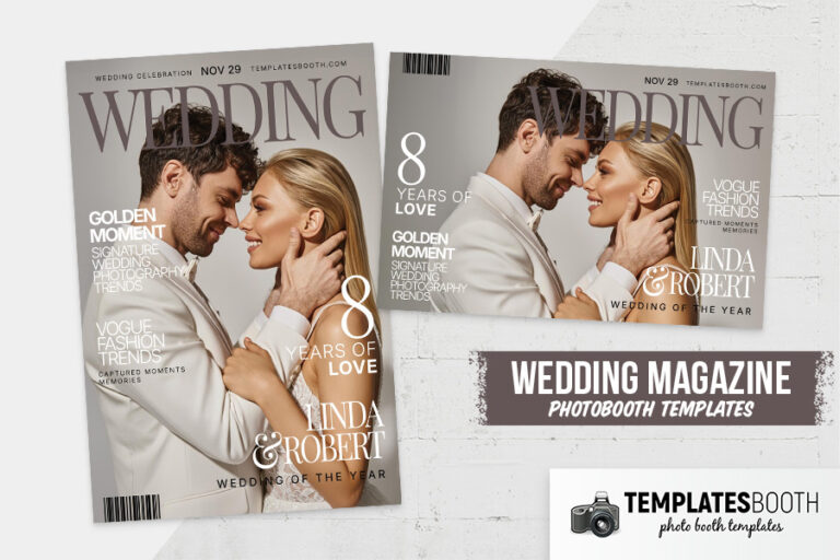Wedding Magazine Photo Booth Template