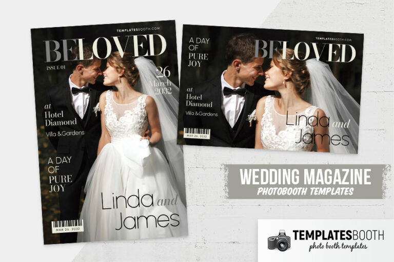 Wedding Magazine Photo Booth Template