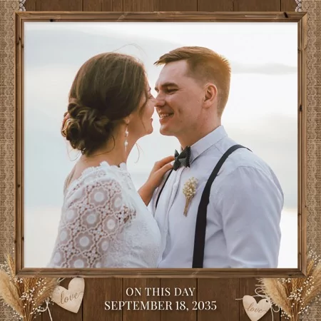 Rustic Barn Wedding Photo Booth Template
