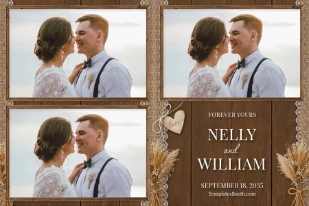 Rustic Barn Wedding Photo Booth Template