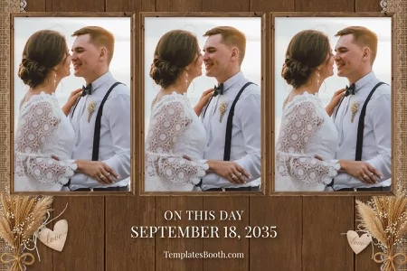 Rustic Barn Wedding Photo Booth Template