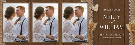 Rustic Barn Wedding Photo Booth Template