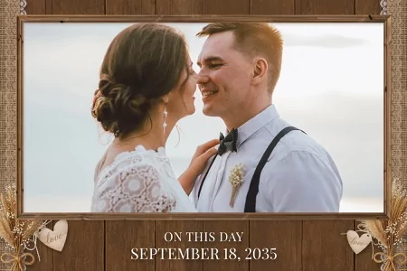 Rustic Barn Wedding Photo Booth Template