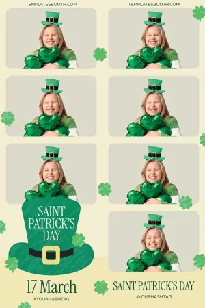 Modèle Saint-Patrick pour photobooth – 4x6 moitié-moitié