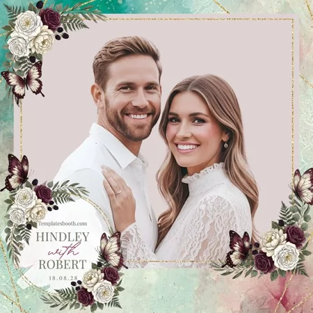 Bold Boho Wedding Photo Booth Template