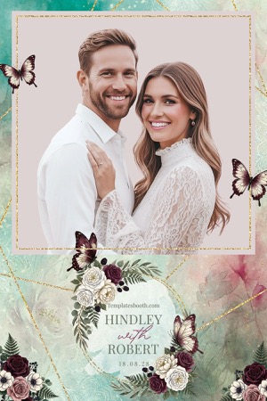 Aperçu Bold Boho Wedding Photo Booth Template 2
