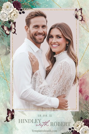 Aperçu Bold Boho Wedding Photo Booth Template 2