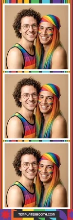 Pride Month Photo Booth Template – 2x6 Photo Strip