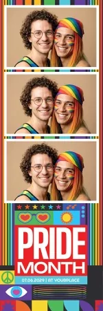 Pride Month Photo Booth Template – 2x6 Photo Strip