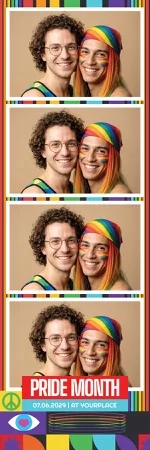 Pride Month Photo Booth Template – 2x6 Photo Strip