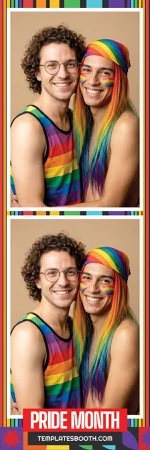 Pride Month Photo Booth Template – 2x6 Photo Strip