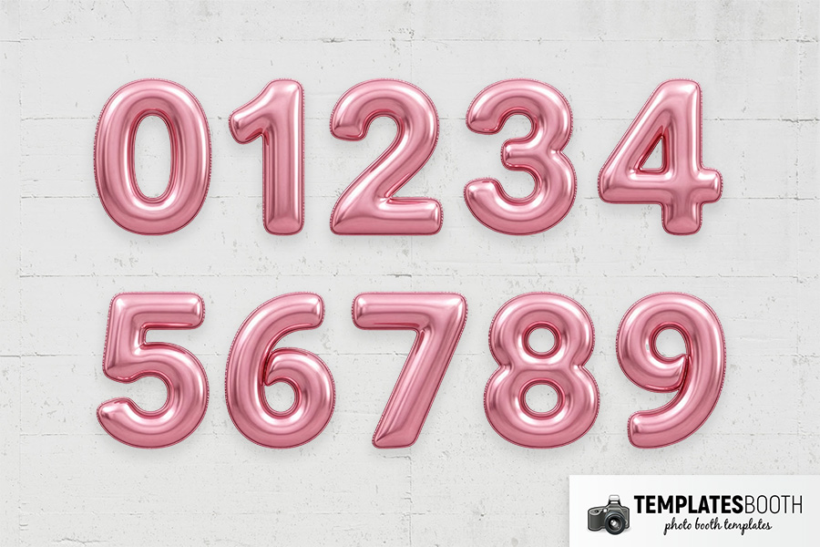 Pink Glitter Birthday Party Photo Booth Template Preview