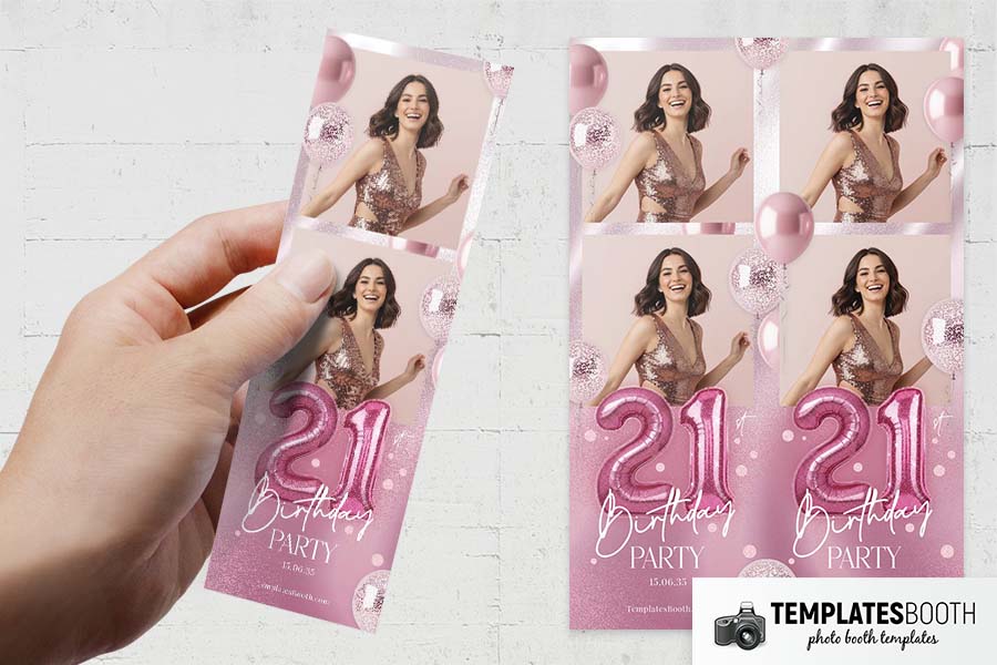 Birthday Party Photo Booth Template Preview
