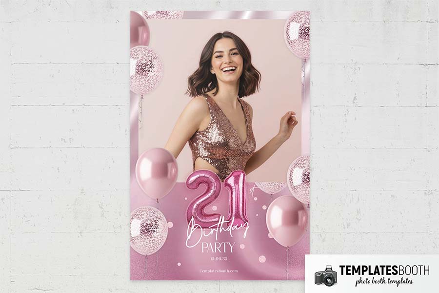 Birthday Party Photo Booth Template Preview