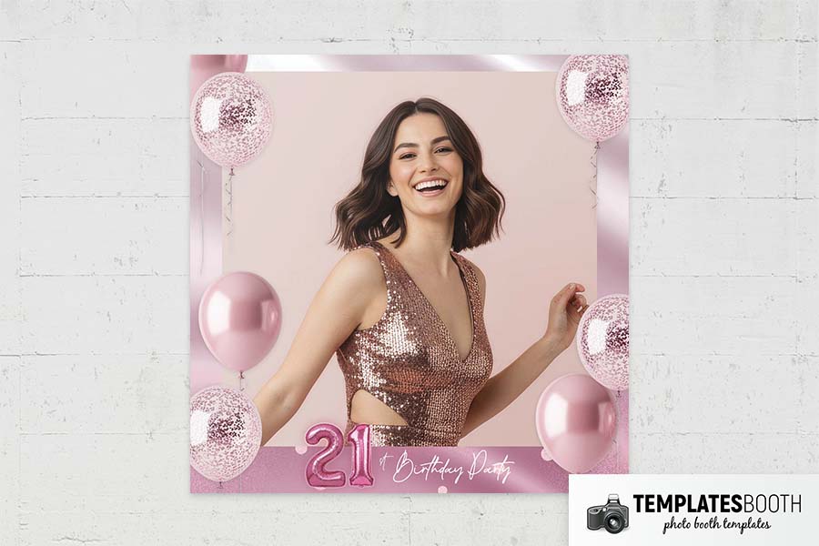 Birthday Party Photo Booth Template Preview