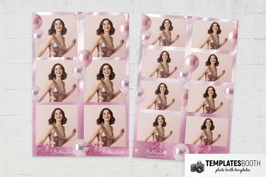Birthday Party Photo Booth Template Preview