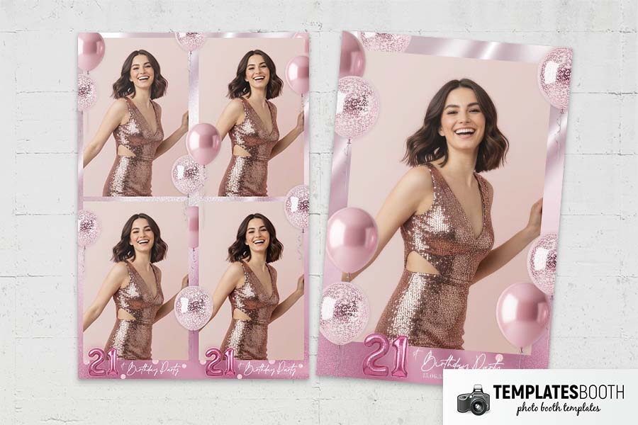 Birthday Party Photo Booth Template Preview