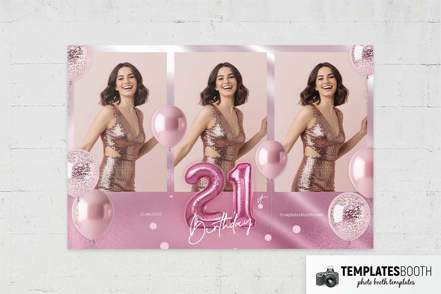 Birthday Party Photo Booth Template Preview