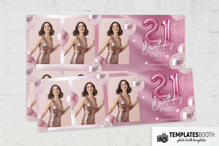 Birthday Party Photo Booth Template Preview