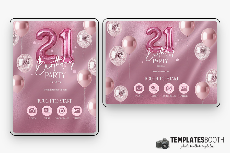 Birthday Party Photo Booth Template Preview