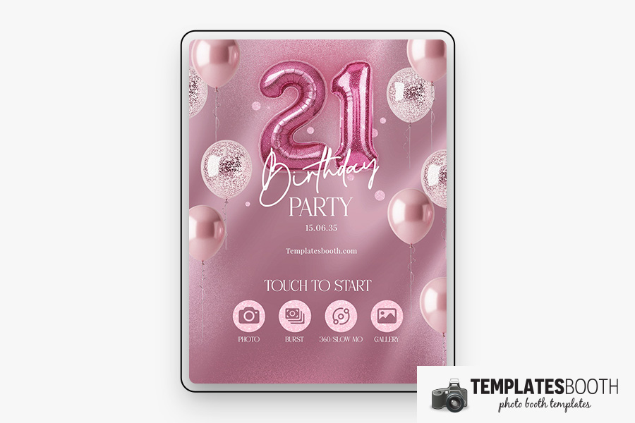 Birthday Party Photo Booth Template Preview