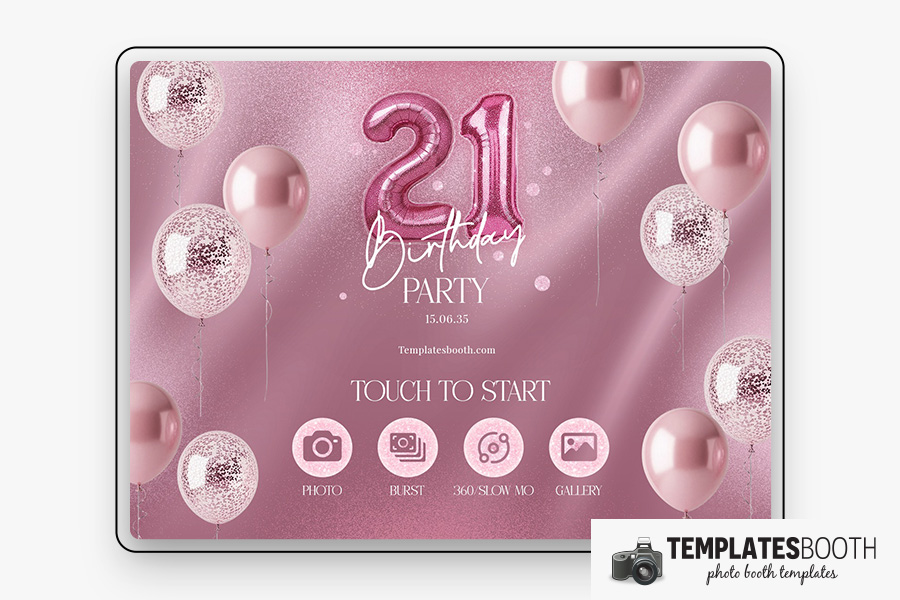 Birthday Party Photo Booth Template Preview
