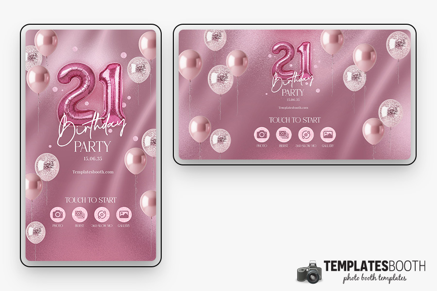 Birthday Party Photo Booth Template Preview