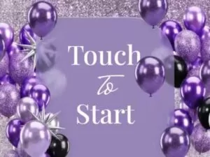 Purple Birthday Photo Booth Template – Welcome Screens