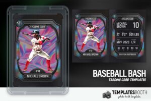 Baseball Bash Trading Card Template