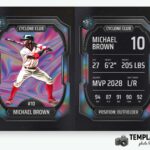 Baseball Bash Trading Card Template Preview