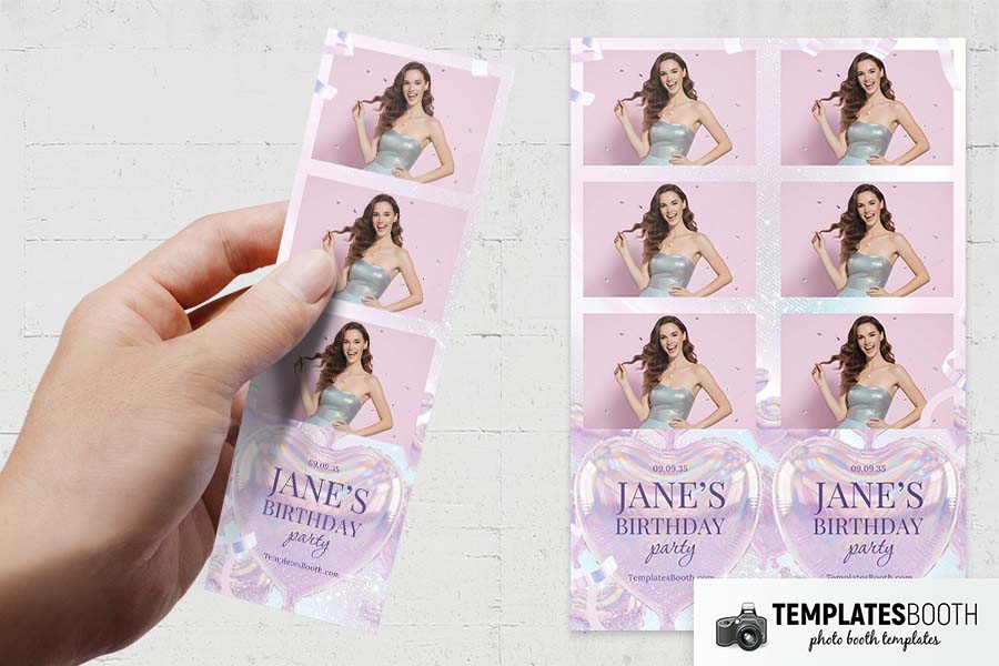 Birthday Party Photo Booth Template Preview