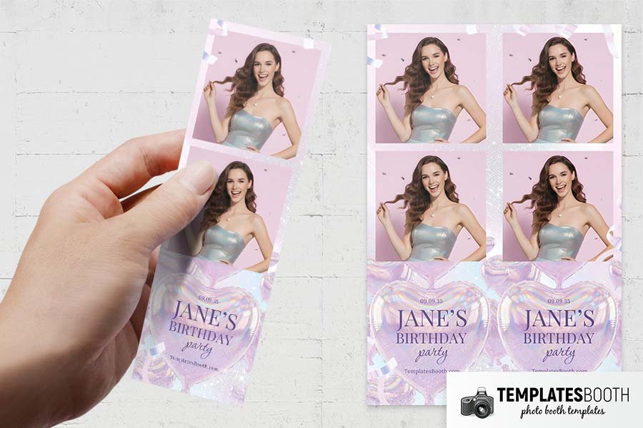 Birthday Party Photo Booth Template Preview
