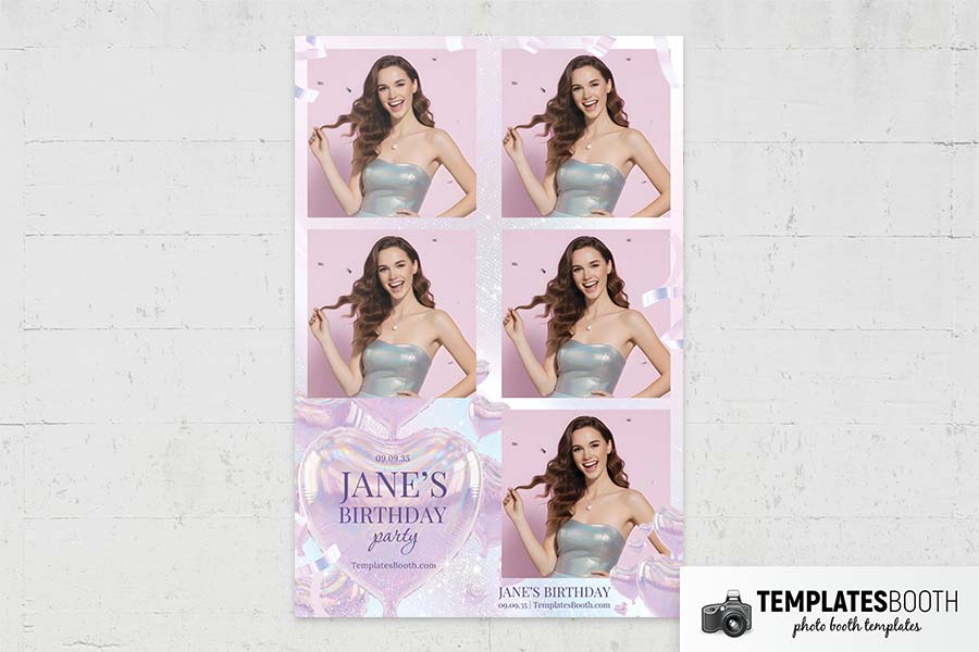 Birthday Party Photo Booth Template Preview