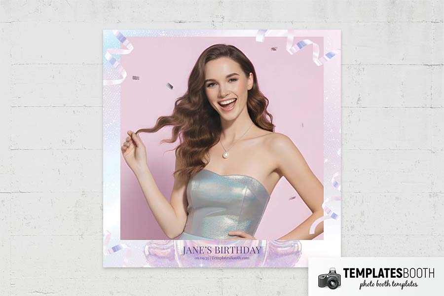 Birthday Party Photo Booth Template Preview