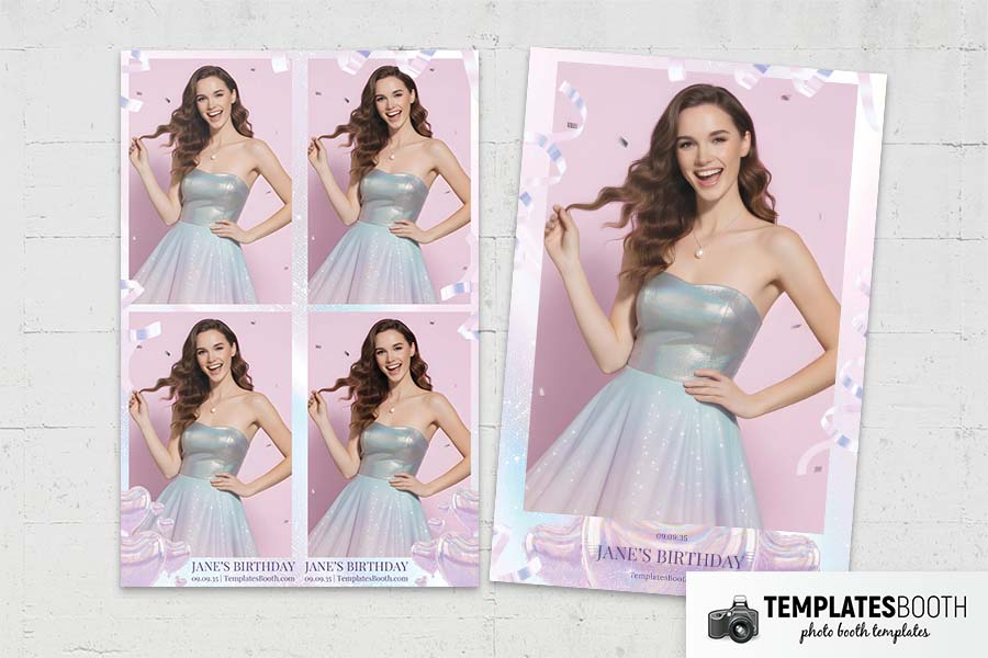 Birthday Party Photo Booth Template Preview