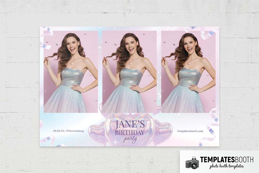 Birthday Party Photo Booth Template Preview